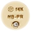 Certified and hallmark stamped 14K gold with inlaid signature diamond