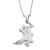 Solid Sterling Silver .925 Salsa Dancers Pendant and Chain