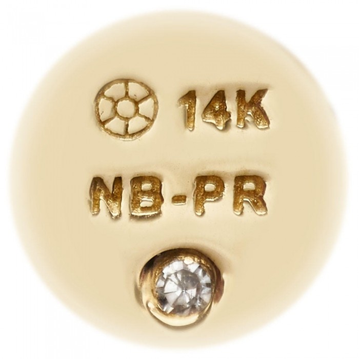 Certified and hallmark stamped 14K Gold jewelry with inlaid signature diamond