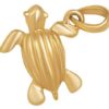 14K gold mini leatherback sea-turtle pendant