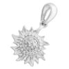 Small Sun Solid Sterling Silver .925 with Diamonds