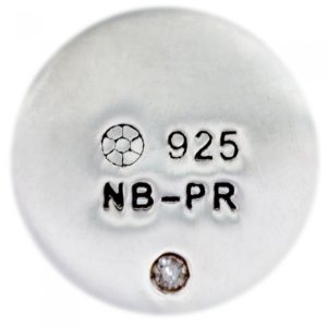 Proof of certified and hallmark stamped .925 sterling silver jewelry with inlaid diamond.