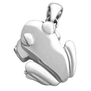 Coquí (Tree Frog) Solid Sterling Silver .925 Pendant with 18" Chain Sterling Silver .925