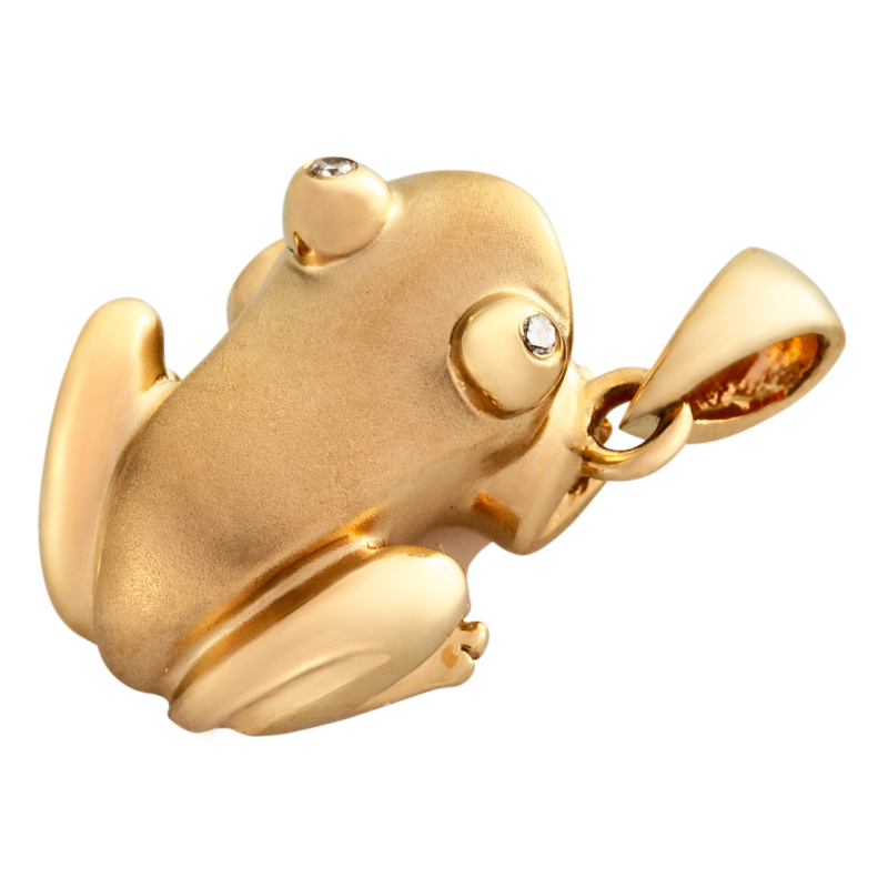 Steven Douglas Tree Frog Pendant, 14K Yellow Gold | Island Sun Jewelry  Beach Haven NJ