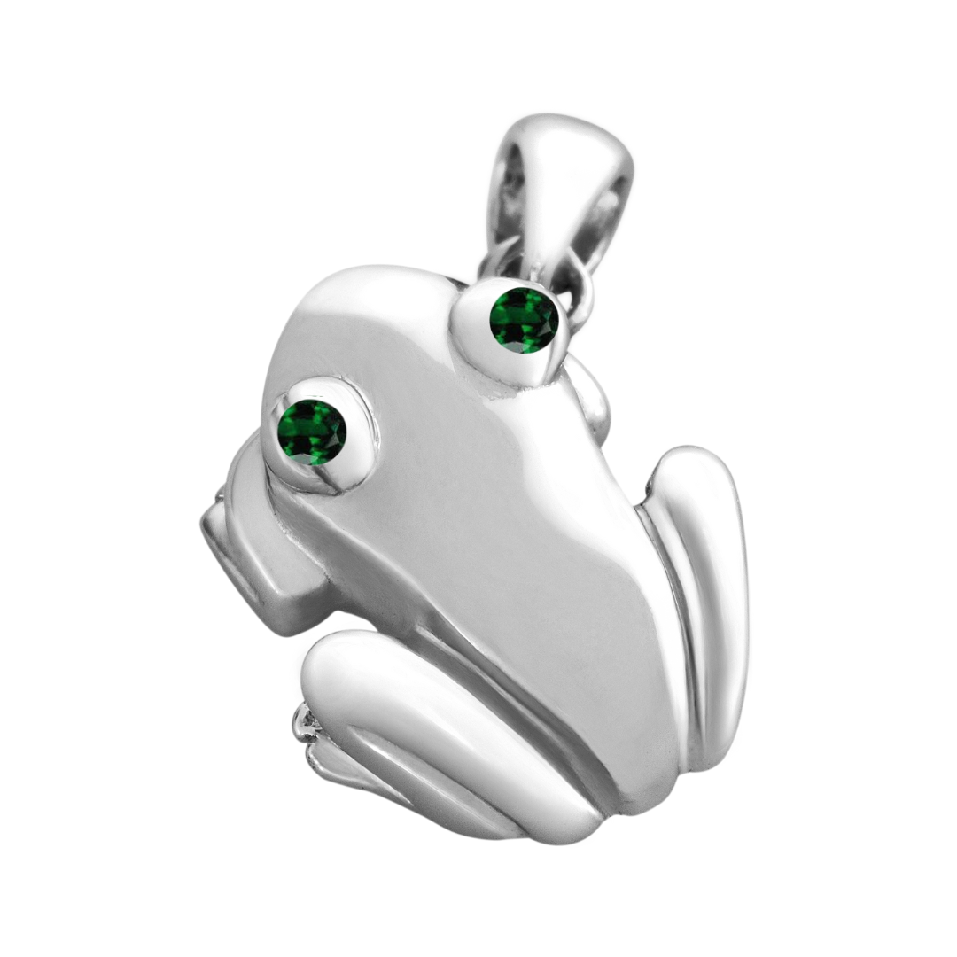 Jumping Tree Frog 92.5 Sterling Silver Pendant