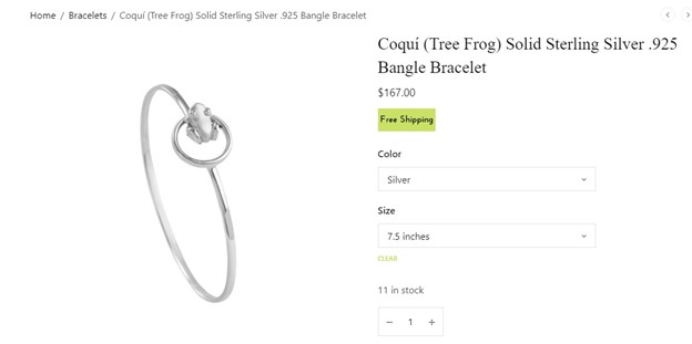 coqui frog bangle 