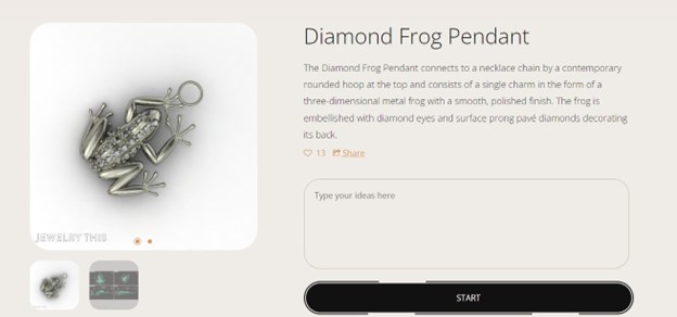 custom made frog jewelry