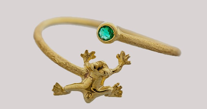 frog ring in 18 k gold